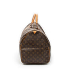 Travel Bag Keepall 55 Brown Monogram Canvas