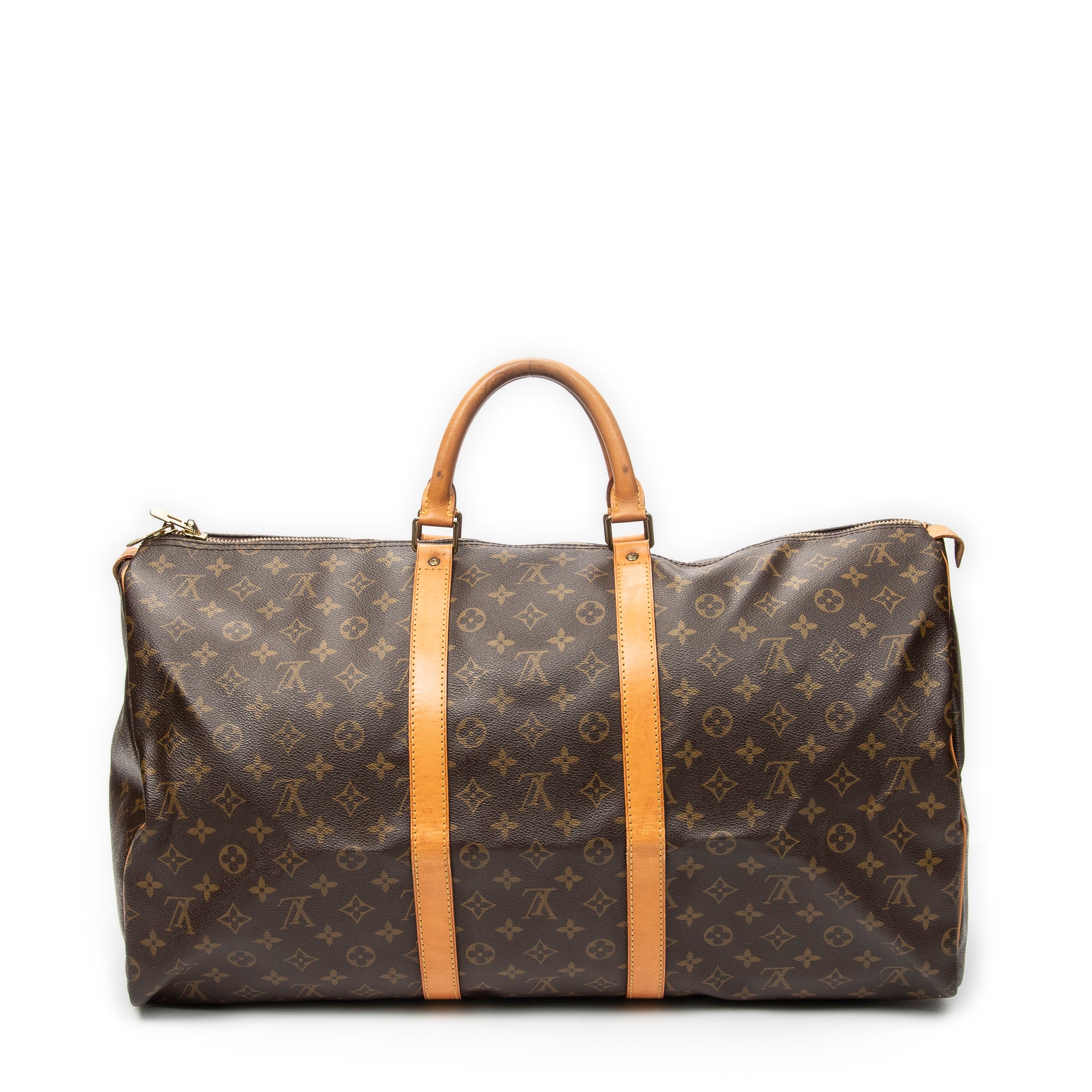 Travel Bag Keepall 55 Brown Monogram Canvas