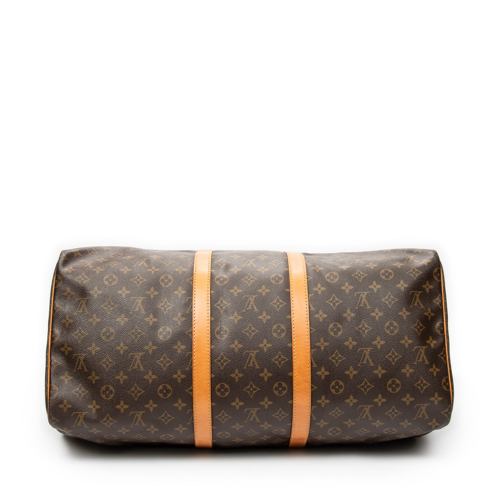 Travel Bag Keepall 55 Brown Monogram Canvas