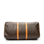 Travel Bag Keepall 55 Brown Monogram Canvas