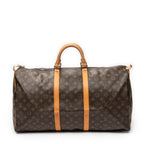 Travel Bag Keepall 55 Brown Monogram Canvas