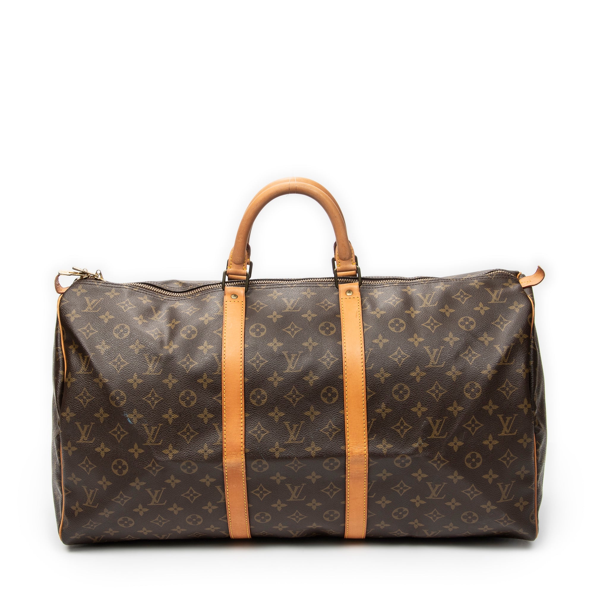 Travel Bag Keepall 55 Brown Monogram Canvas