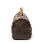 Travel Bag Keepall 55 Brown Monogram Canvas