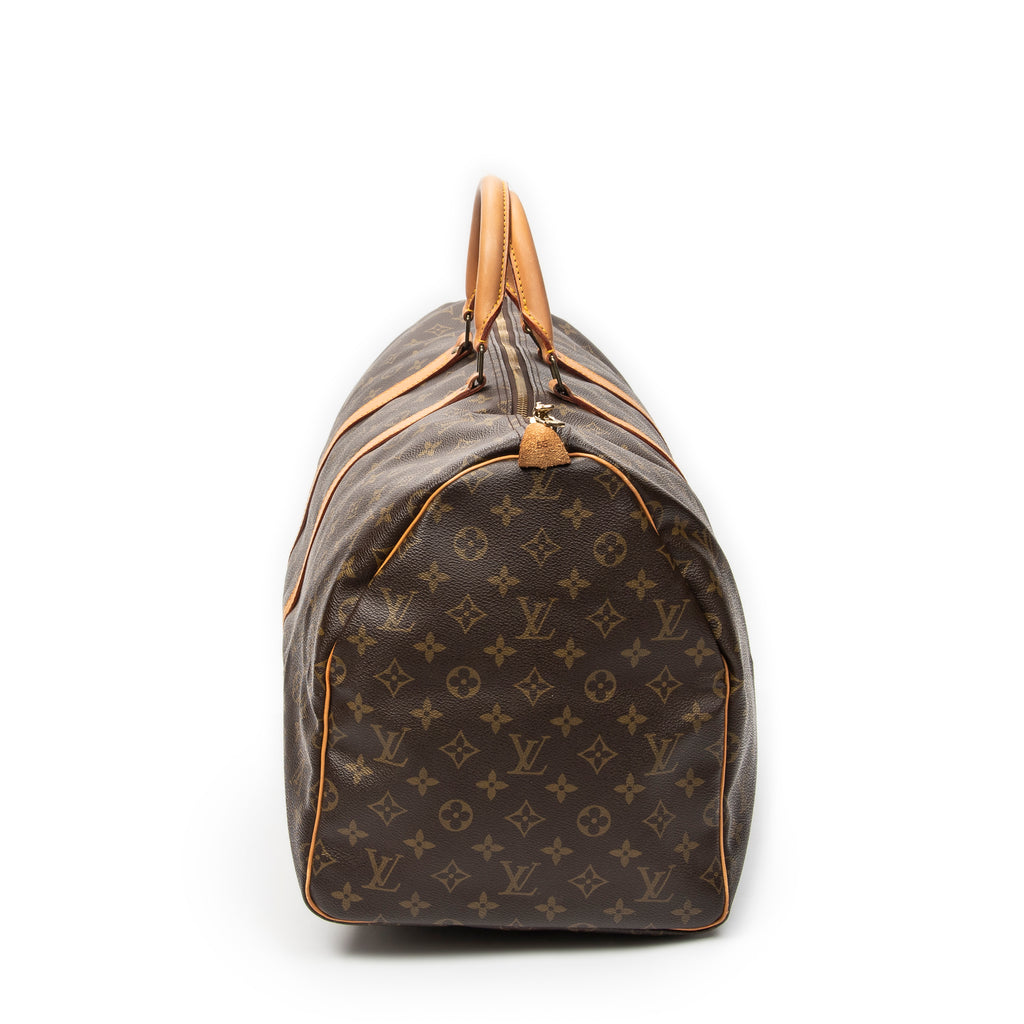 Travel Bag Keepall 55 Brown Monogram Canvas