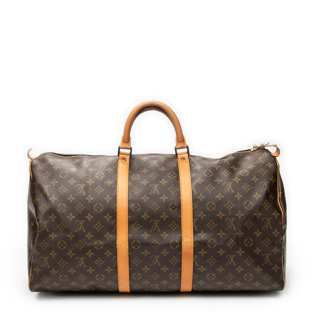 Travel Bag Keepall 55 Brown Monogram Canvas