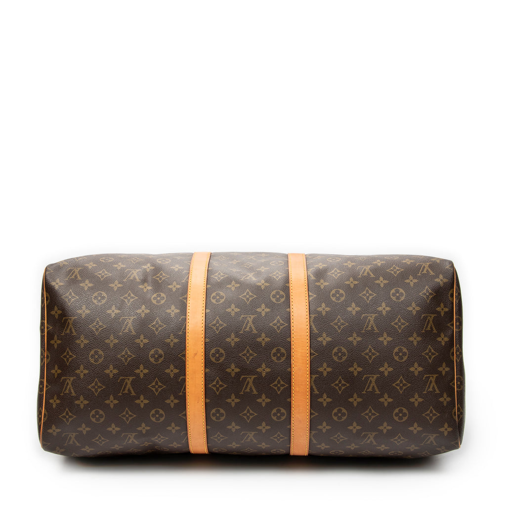 Travel Bag Keepall 55 Brown Monogram Canvas