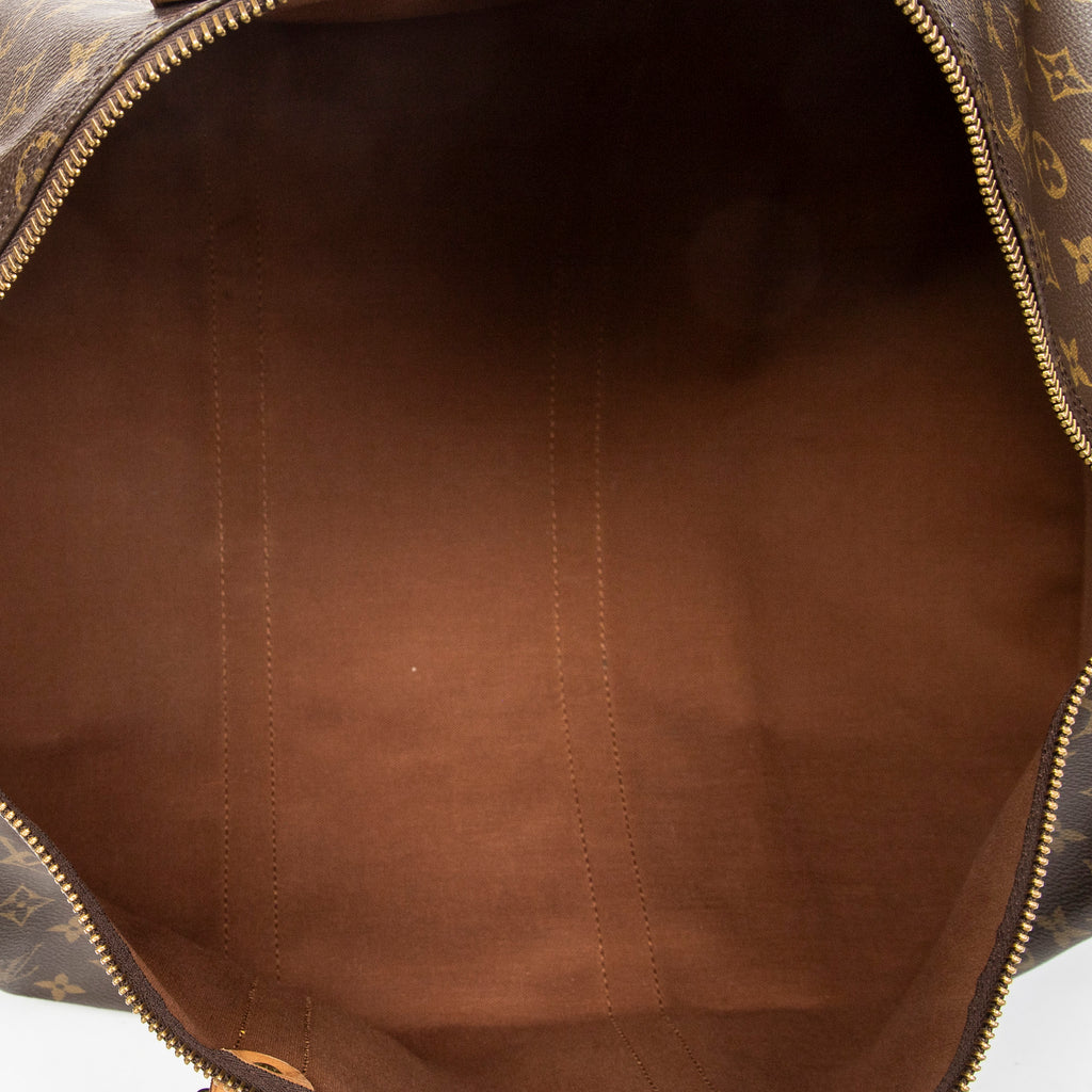 Travel Bag Keepall 55 Brown Monogram Canvas