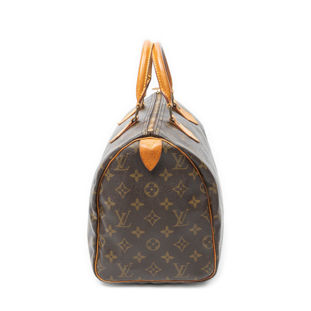 Handbag Speedy 25 Brown Monogram Canvas