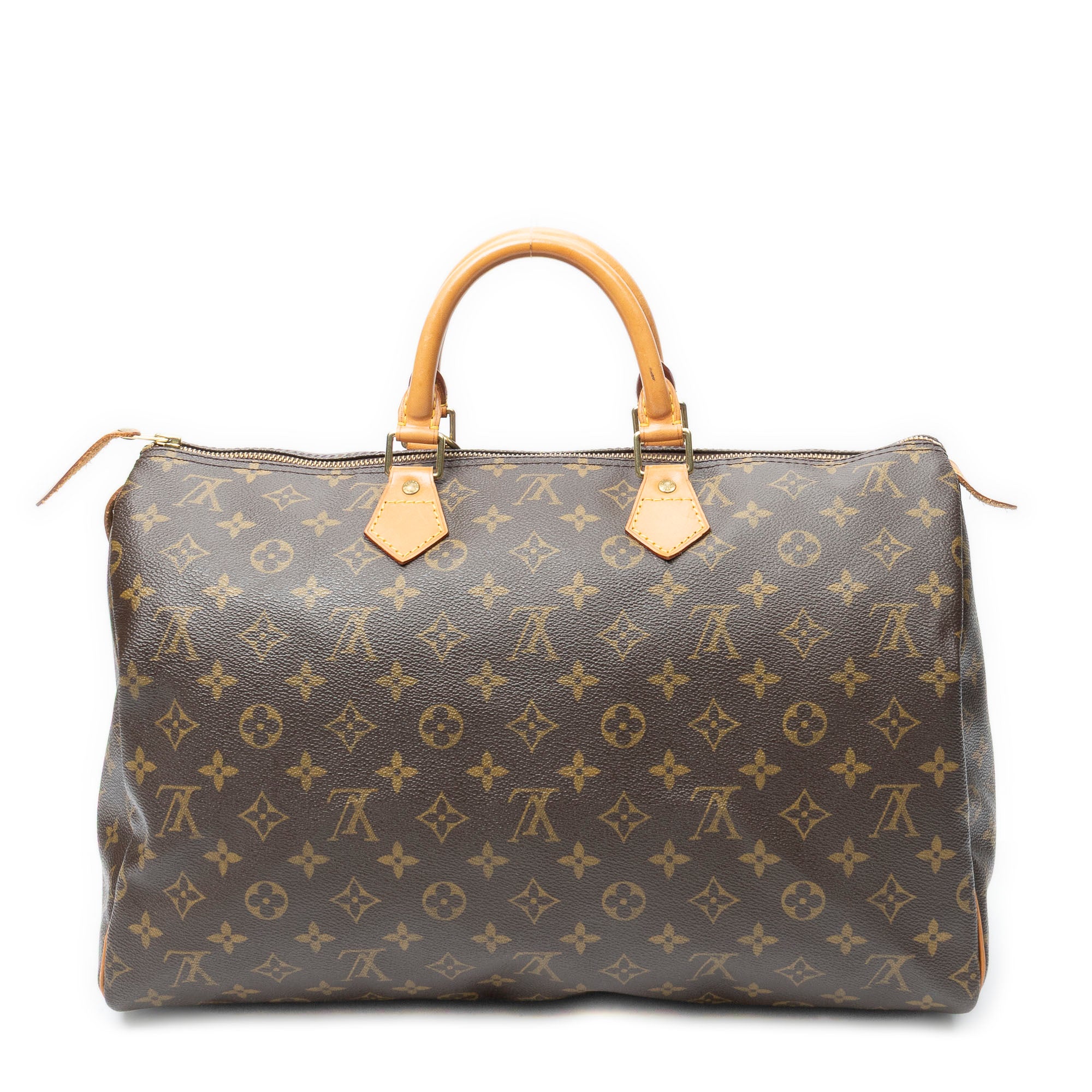 Handbag Speedy 40 Brown Monogram Canvas