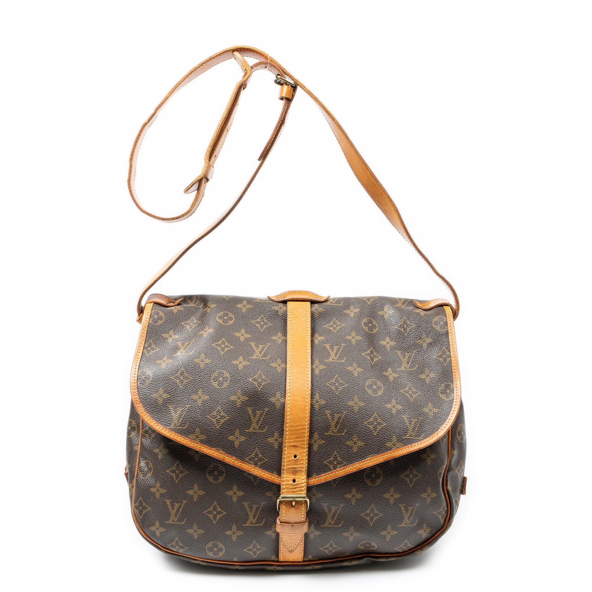Shoulder Bag Saumur GM Brown Monogram Canvas