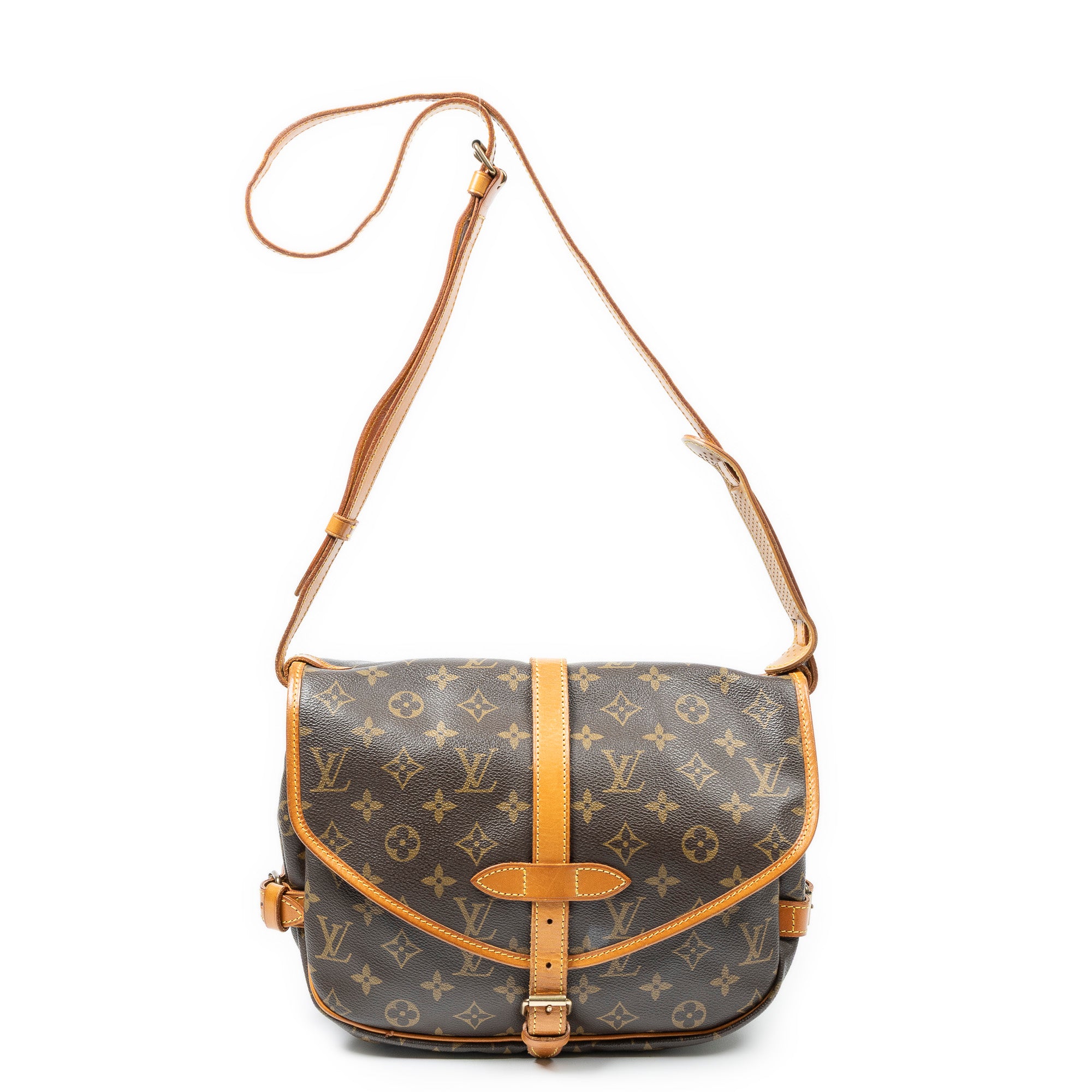 Shoulder Bag Saumur MM Brown Monogram Canvas