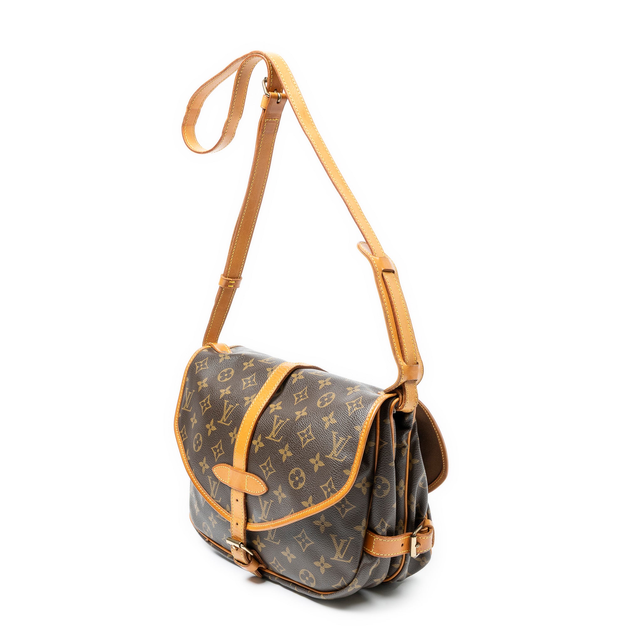 Shoulder Bag Saumur MM Brown Monogram Canvas