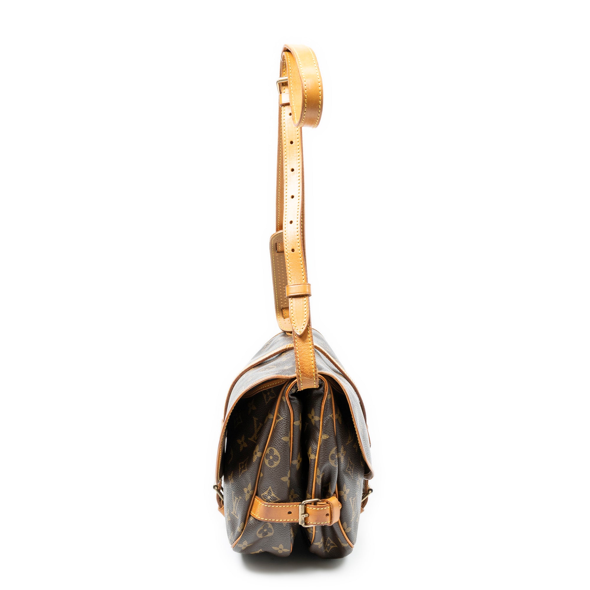 Shoulder Bag Saumur MM Brown Monogram Canvas