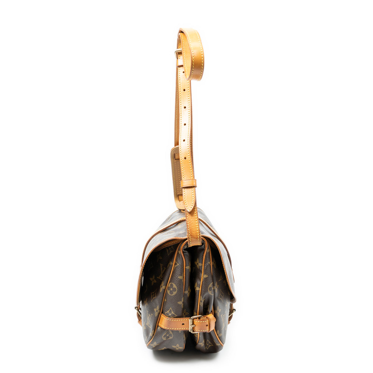Shoulder Bag Saumur MM Brown Monogram Canvas