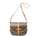 Shoulder Bag Saumur MM Brown Monogram Canvas