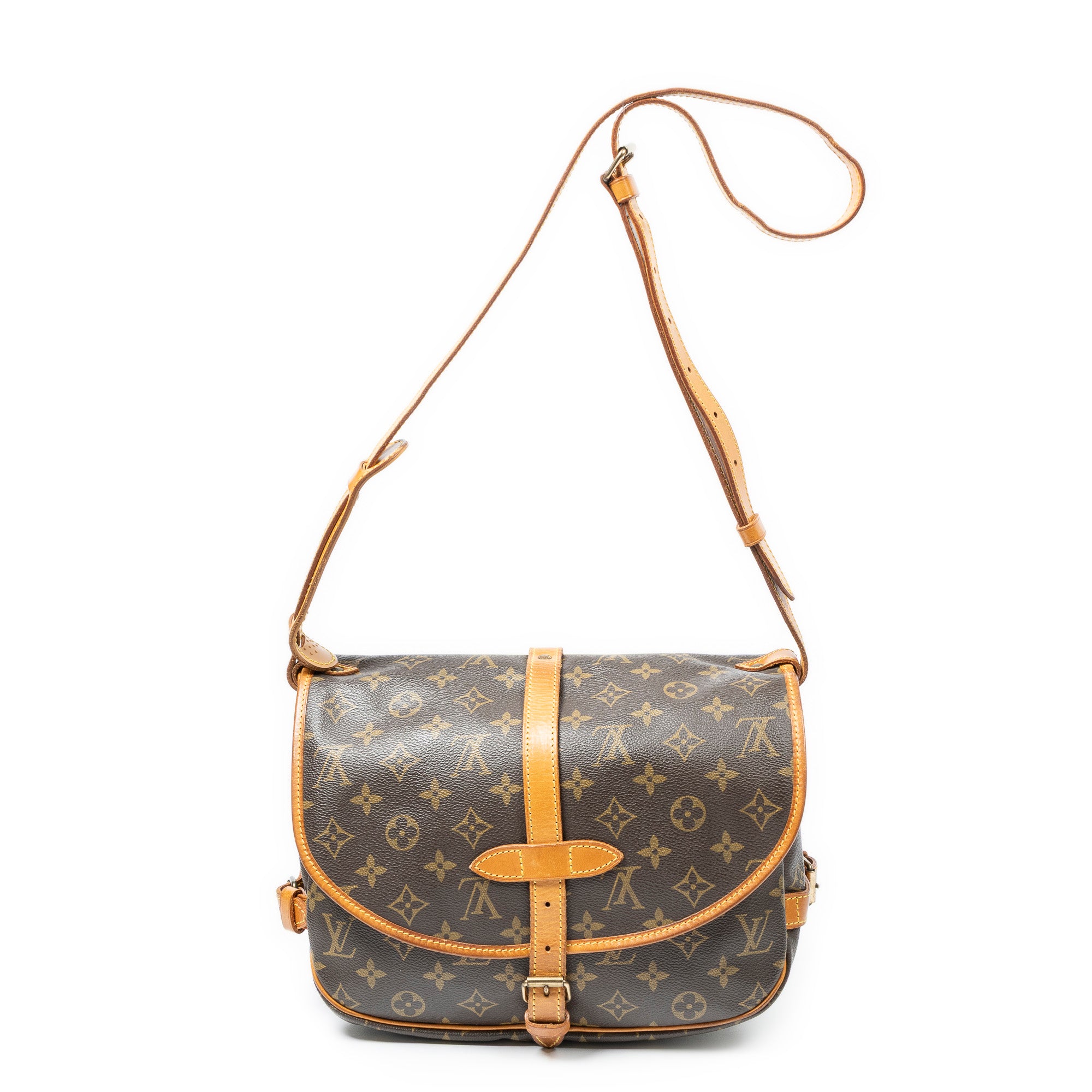 Shoulder Bag Saumur MM Brown Monogram Canvas
