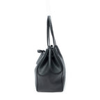 Shoulder Bag Small Belt Cabas Phantom Black Grained Calfskin Leather
