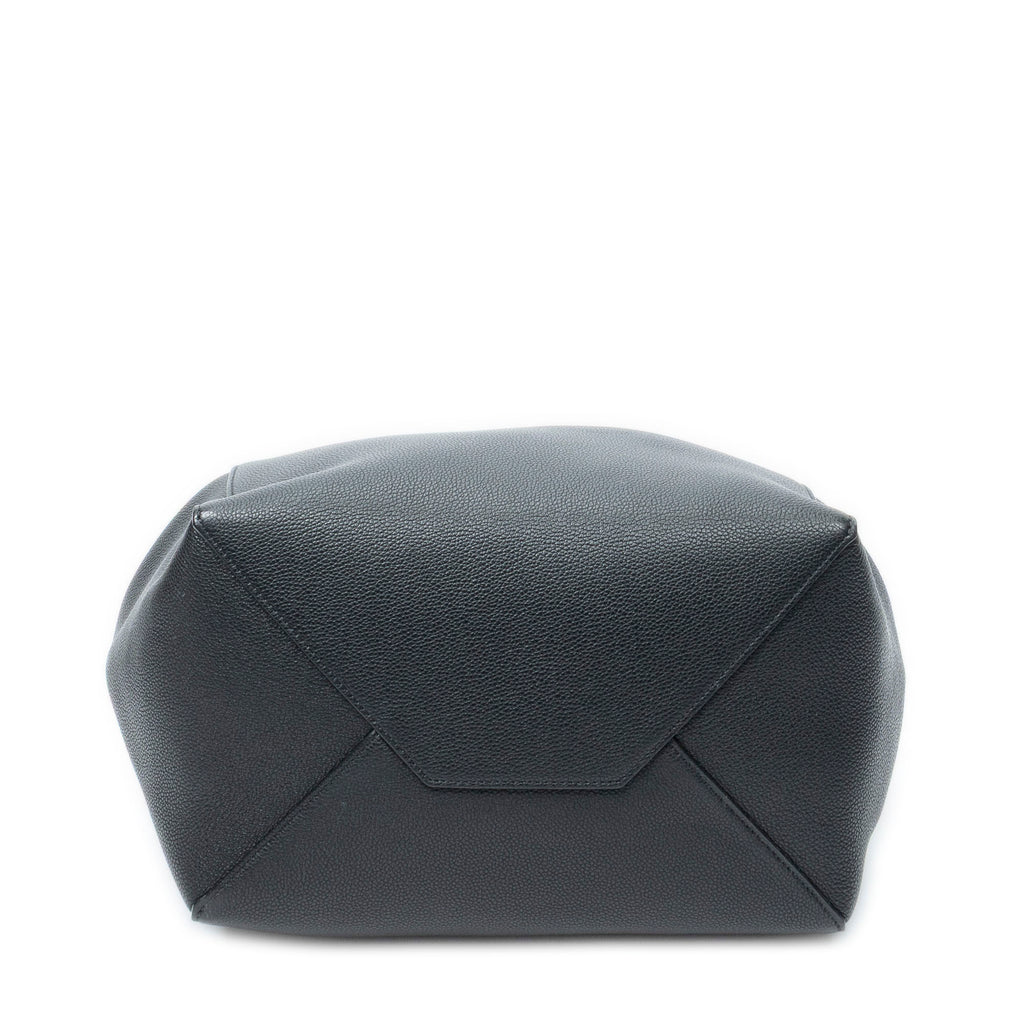 Shoulder Bag Small Belt Cabas Phantom Black Grained Calfskin Leather