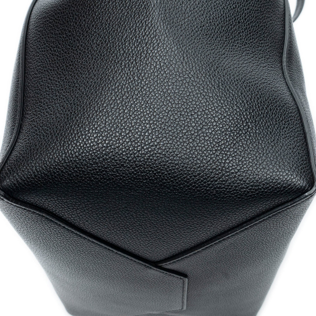 Shoulder Bag Small Belt Cabas Phantom Black Grained Calfskin Leather