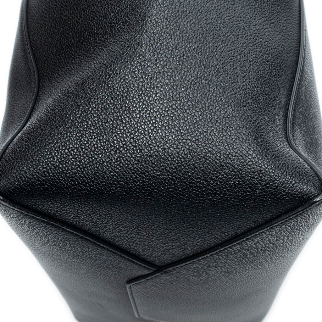 Shoulder Bag Small Belt Cabas Phantom Black Grained Calfskin Leather