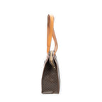 Shoulder Bag Zip Shopping Tote Brown Macadam Coated Canvas