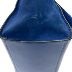 Shoulder Bag Medium Trapeze Blue Grained Calfskin Leather
