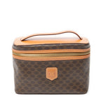 Pouch Top Handle Toiletry Pouch Brown Macadam Coated Canvas