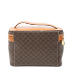 Pouch Top Handle Toiletry Pouch Brown Macadam Coated Canvas