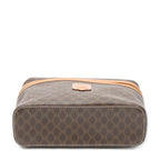 Pouch Top Handle Toiletry Pouch Brown Macadam Coated Canvas