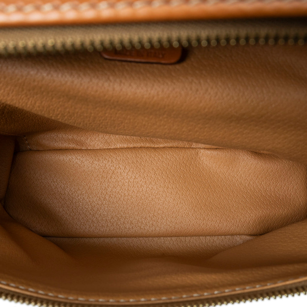 Pouch Top Handle Toiletry Pouch Brown Macadam Coated Canvas