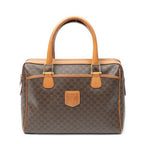 Handbag Vintage Small Slip Pocket Boston Brown Macadam Coated Canvas