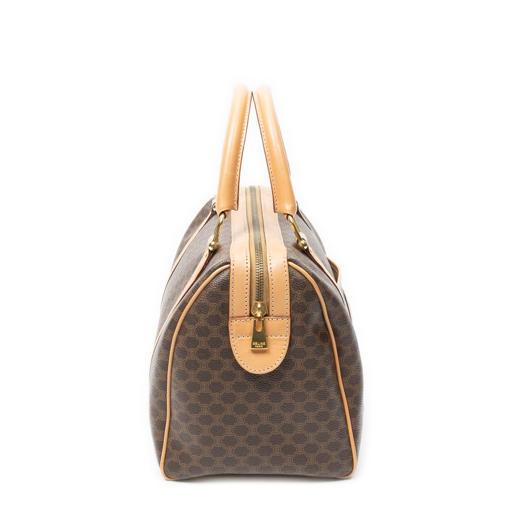 Handbag Small Boston Beige Macadam Coated Canvas