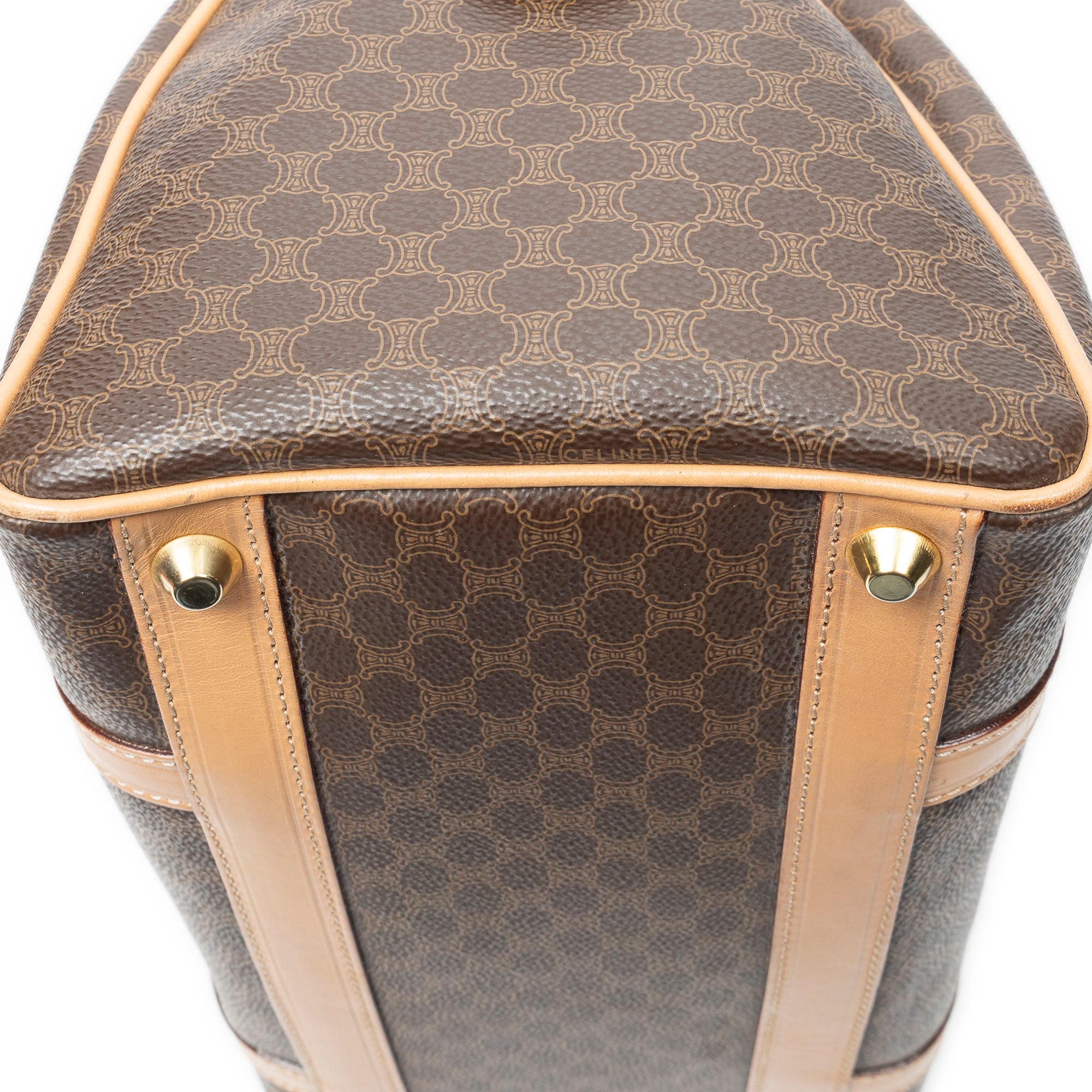 Handbag Small Boston Beige Macadam Coated Canvas