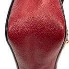 Shoulder Bag Square Elsie Chain Bag Red Grained Calfskin Leather