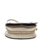 Shoulder Bag Medium Nile Bracelet Bag Grey Calfskin Leather