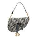 Shoulder Bag New Saddle Bag Navy Oblique Jacquard Canvas