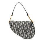 Shoulder Bag New Saddle Bag Navy Oblique Jacquard Canvas