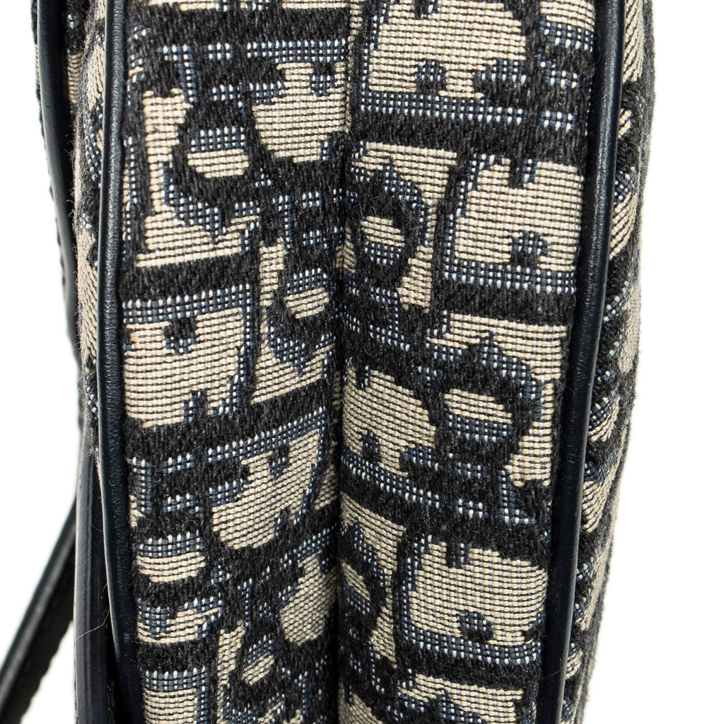 Shoulder Bag New Saddle Bag Navy Oblique Jacquard Canvas