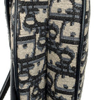 Shoulder Bag New Saddle Bag Navy Oblique Jacquard Canvas