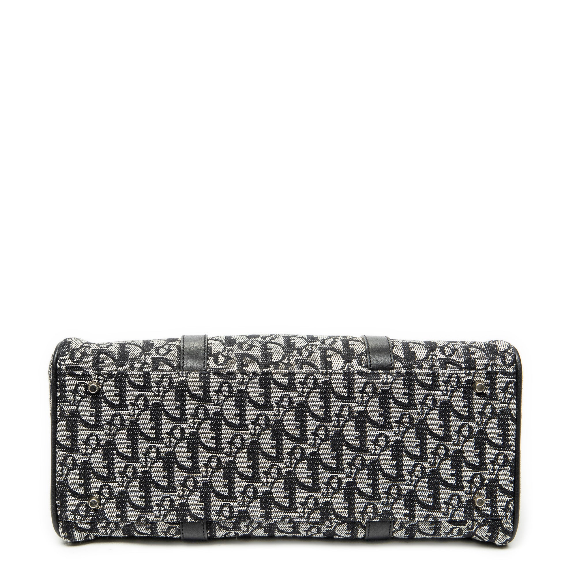 Shoulder Bag D Charm Trotter Boston Grey Diorissimo Canvas