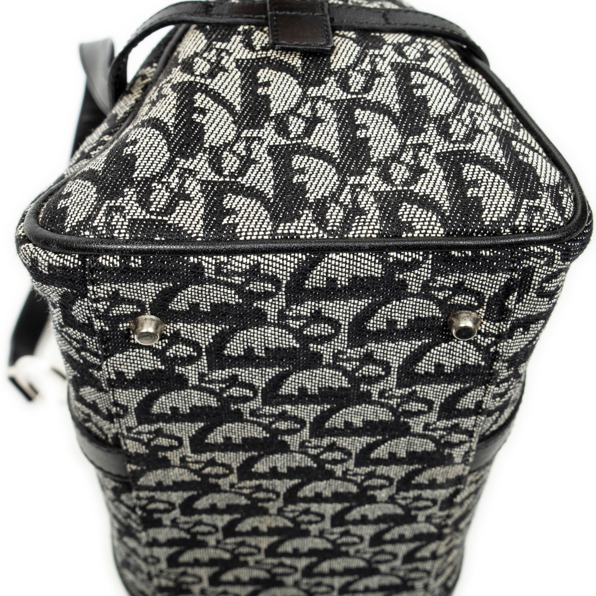 Shoulder Bag D Charm Trotter Boston Grey Diorissimo Canvas
