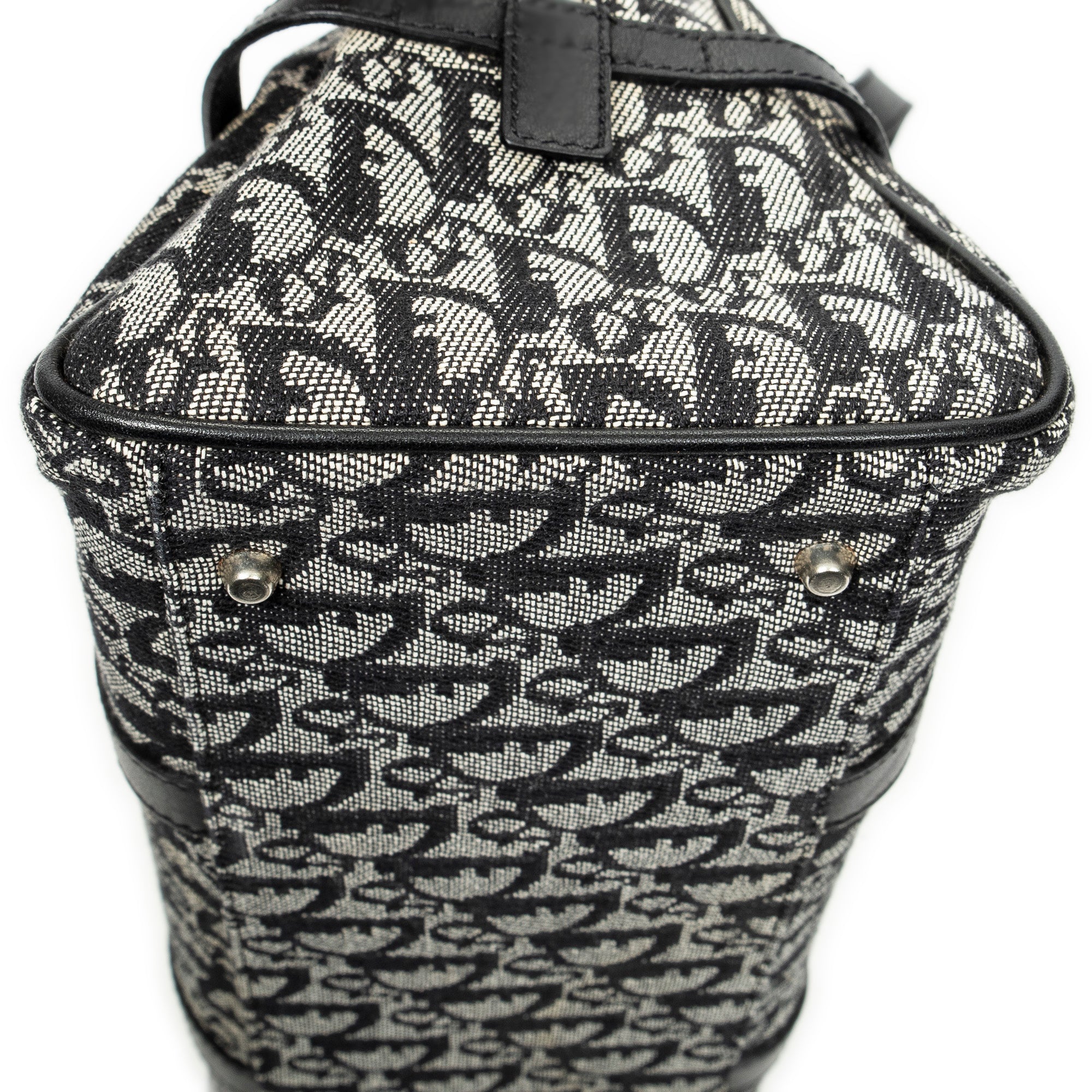 Shoulder Bag D Charm Trotter Boston Grey Diorissimo Canvas