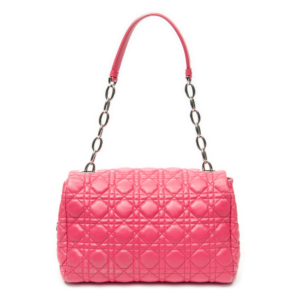 Shoulder Bag Cannage Flap Bag Fuchsia Pink Cannage Lambskin Leather