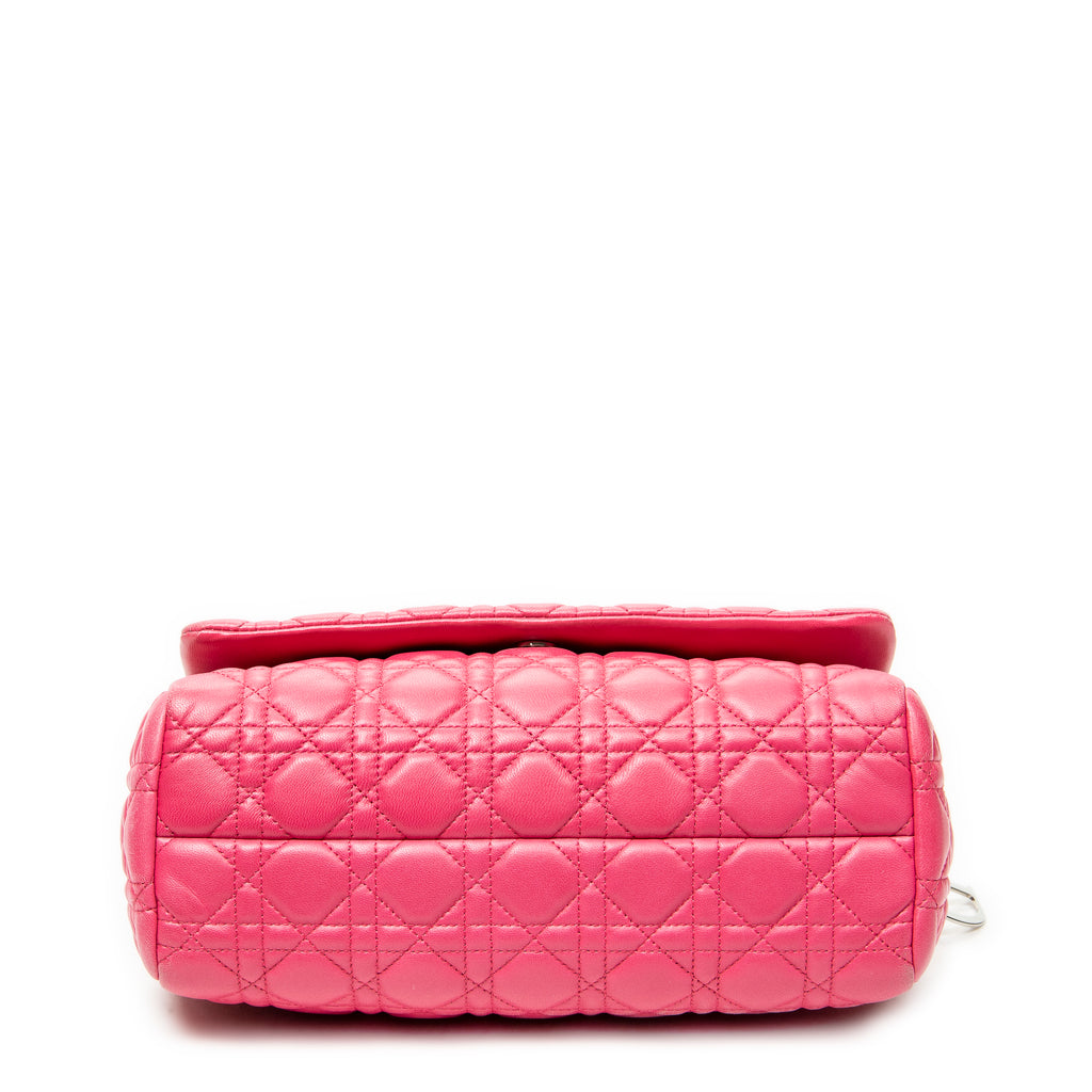 Shoulder Bag Cannage Flap Bag Fuchsia Pink Cannage Lambskin Leather