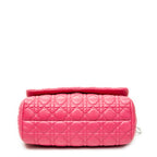 Shoulder Bag Cannage Flap Bag Fuchsia Pink Cannage Lambskin Leather