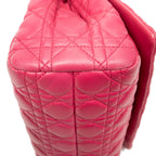 Shoulder Bag Cannage Flap Bag Fuchsia Pink Cannage Lambskin Leather