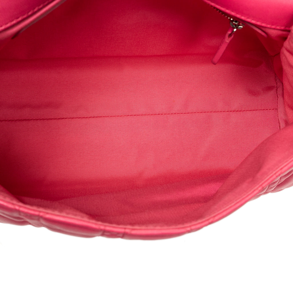 Shoulder Bag Cannage Flap Bag Fuchsia Pink Cannage Lambskin Leather