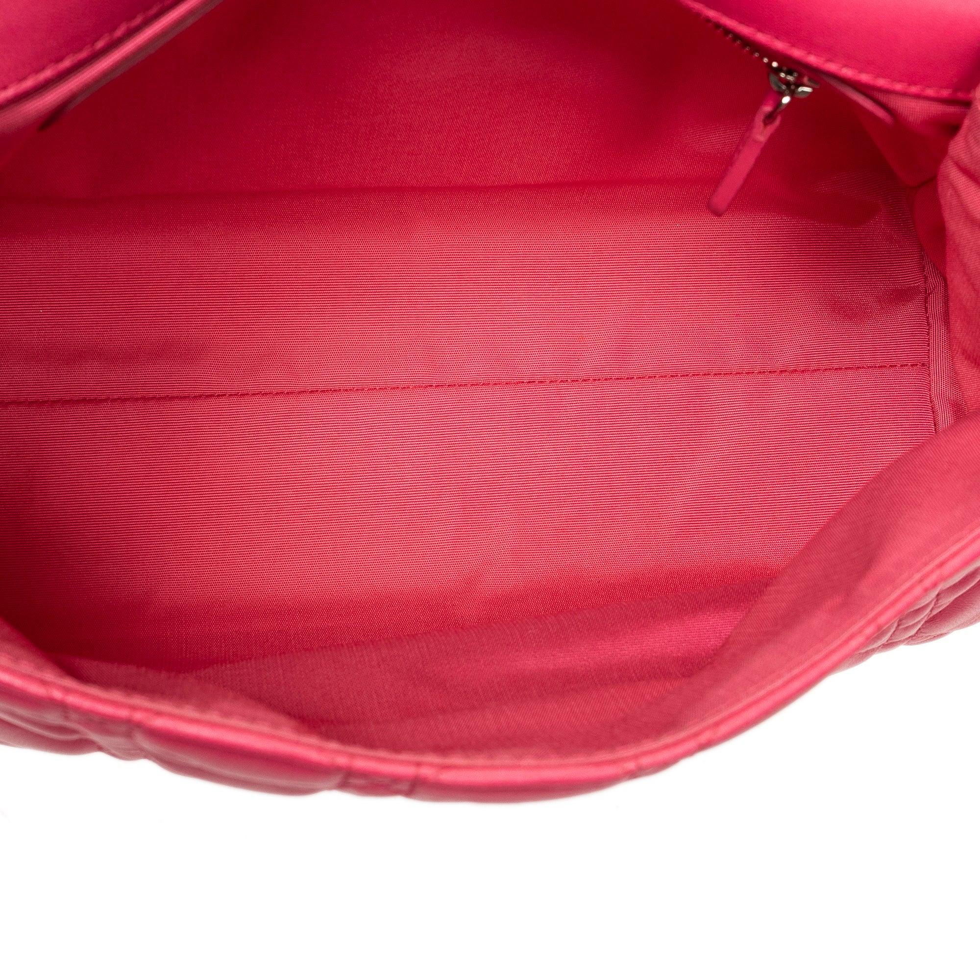 Shoulder Bag Cannage Flap Bag Fuchsia Pink Cannage Lambskin Leather