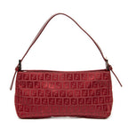 Shoulder Bag Mini Rectangular Zip Red Zucchino Canvas