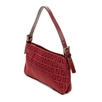 Shoulder Bag Mini Rectangular Zip Red Zucchino Canvas